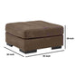 Oversized Accent Ottoman with Tufted Details Dark Brown By Casagear Home BM262385