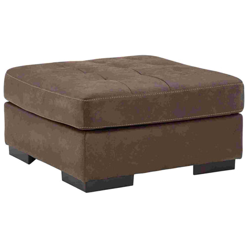 Luxe Ottoman | Tufted Top | Oversized | Dark Brown | 36"