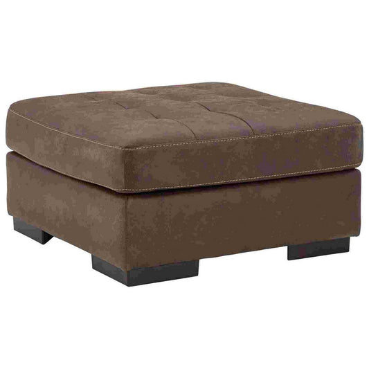 Oversized Accent Ottoman with Tufted Details, Dark Brown By Casagear Home