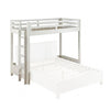 Luna Twin Loft Bed | 1 Queen Bed | Fixed Ladder | White