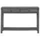 Sofa Table with X Metal Accent and 2 Drawers Gray By Casagear Home BM262432