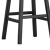 Swivel Barstool with Faux Leather and Countered Back, Set of 2, Black By Casagear Home
