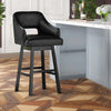 Preston Barstool Set | Faux Leather | Swivel | Contoured Back | Black