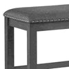 Bench with Fabric Seat and Nailhead Trim Gray By Casagear Home BM262477