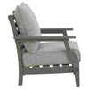 Cora Outdoor Lounge Set | Slatted Back | Cushions | Gray