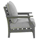 Cora Outdoor Lounge Set | Slatted Back | Cushions | Gray