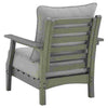Cora Outdoor Lounge Set | Slatted Back | Cushions | Gray
