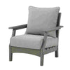 Cora Outdoor Lounge Set | Slatted Back | Cushions | Gray