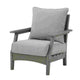 Cora Outdoor Lounge Set | Slatted Back | Cushions | Gray