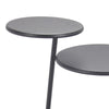 3 Tier Accent Table with Round Metal Top Black By Casagear Home BM263023