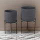 Arlo Planter Set | Ceramic | Speckled Pattern | Gray