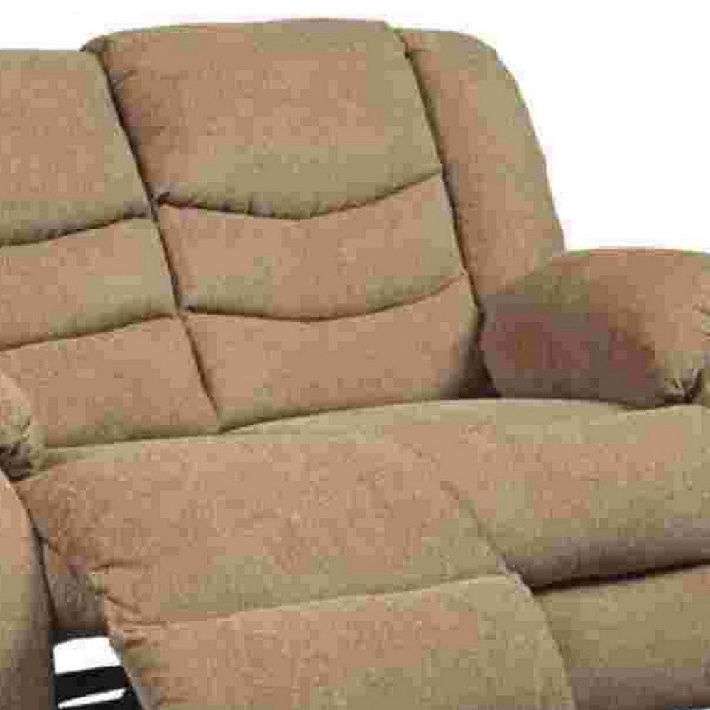 Reclining Loveseat with Pull Tab Reclining Motion Mocha Brown By Casagear Home BM263464