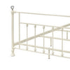 Rectangular Metal Full Size Bed with Crystal Trims White BM263591