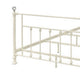 Rectangular Metal Full Size Bed with Crystal Trims White BM263591