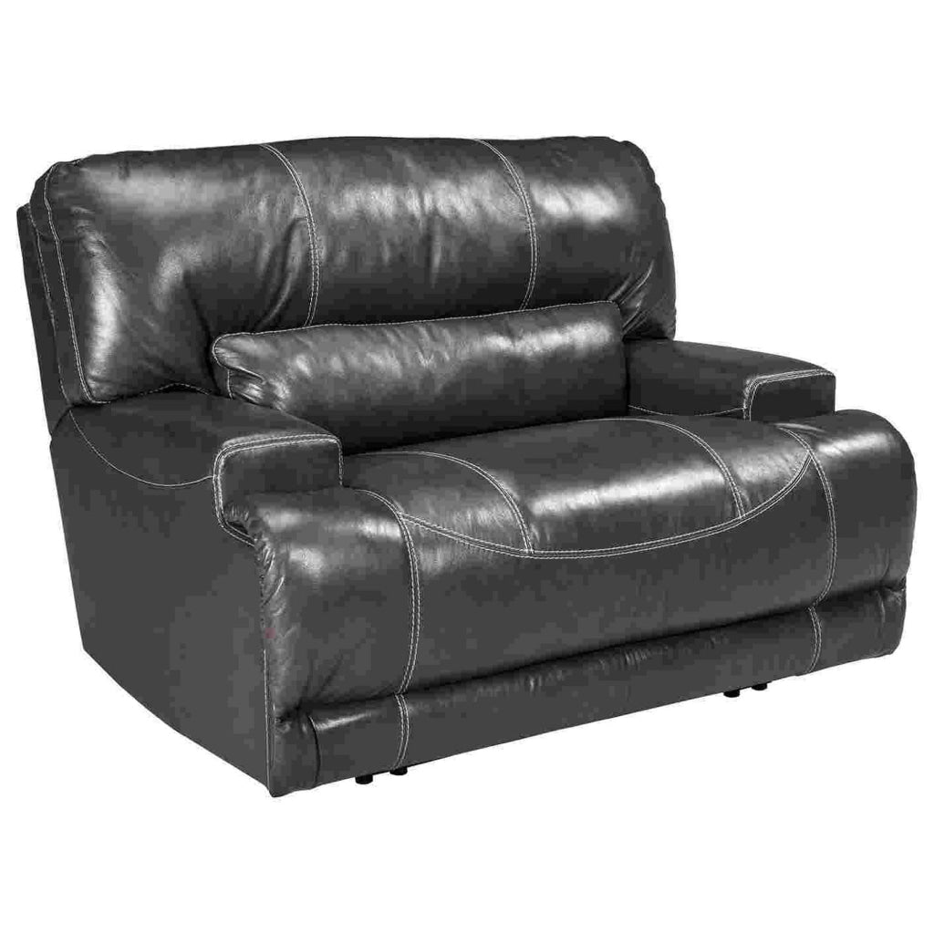 Wide Seat Manual Recliner with Track Arms Gray By Casagear Home BM263611