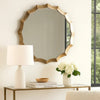 Vivian Wall Mirror | Scalloped Metal Frame | Gold | 28 x 28