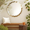 Vivian Wall Mirror | Scalloped Metal Frame | Gold | 28 x 28
