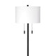 Nova Floor Lamp | Drum Shade | Pull Chain | White & Black