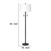 Nova Floor Lamp | Drum Shade | Pull Chain | White & Black