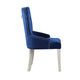 Side Chair with Button Tufted Back and Tapered Legs Blue BM263897