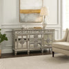 Vivian Server | 6 Mirrored Drawers | 2 Doors | Silver