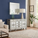 Vivian Server | 6 Mirrored Drawers | 2 Doors | Silver