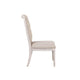 Side Chair with Tapered Legs and Button Tufted Back Set of 2 Beige BM263900