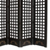 Wooden 4 Panel Screen with Asian Influenced Squares Black and Gold BM26464