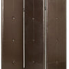Wooden 3 Panel Screen with Button Tufting and Antique Nailheads Brown BM26468