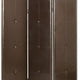 Wooden 3 Panel Screen with Button Tufting and Antique Nailheads Brown BM26468