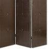 Wooden 3 Panel Screen with Button Tufting and Antique Nailheads Brown BM26468