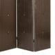 Wooden 3 Panel Screen with Button Tufting and Antique Nailheads Brown BM26468