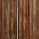 Wooden 4 Panel Floor Screen with Nailhead Trim Accents Brown BM26469