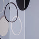 3 Panel Room Divider with Overlapping Circles Pattern Black and Gray BM26493