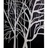3 Panel Canvas Room Divider with Branch Pattern Black and White BM26497