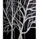 3 Panel Canvas Room Divider with Branch Pattern Black and White BM26497