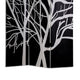 3 Panel Canvas Room Divider with Branch Pattern Black and White BM26497