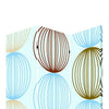 3 Panel Canvas Made Foldable Screen with Sphere Print Multicolor BM26518