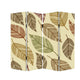 3 Panel Canvas Made Foldable Screen with Leaf Print, Multicolor