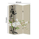 3 Panel Foldable Canvas Screen with Plum Blossom Print Multicolor BM26521