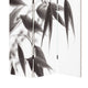 3 Panel Foldable Canvas Screen with Lily Print Black and White BM26531