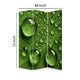 Morning Dew Print Foldable Canvas Screen with 3 Panels Green BM26532