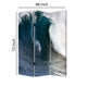 Surfing High Wave Print Foldable Canvas Screen with 3 Panels Blue BM26535