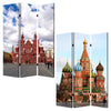 Russian Tower Print Foldable Canvas Screen with 3 Panels Multicolor BM26544