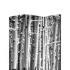 3 Panel Canvas Foldable Screen with Birch Print Black and White BM26560