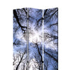 3 Panel Foldable Canvas Screen with Tree Print Black BM26561