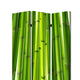 3 Panel Foldable Room Divider with Bamboo Design Print Green BM26562