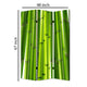 3 Panel Foldable Room Divider with Bamboo Design Print Green BM26562
