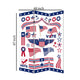 3 Panel American Flag Print Foldable Room Divider Multicolor BM26564