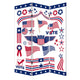 3 Panel American Flag Print Foldable Room Divider, Multicolor